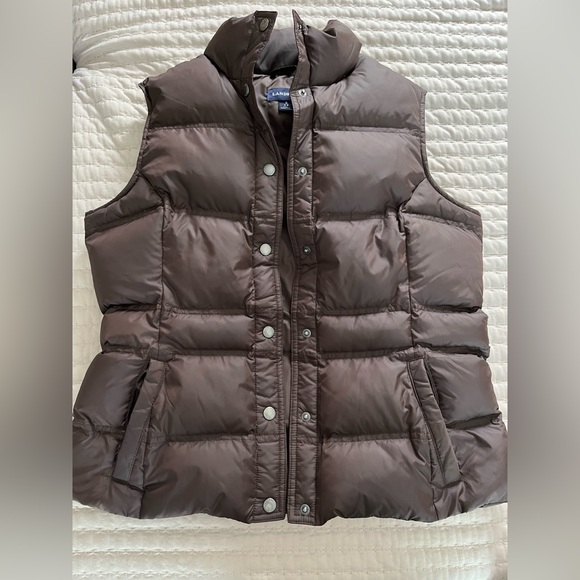 Land’s End Brown Puffer Vest - Picture 1 of 3